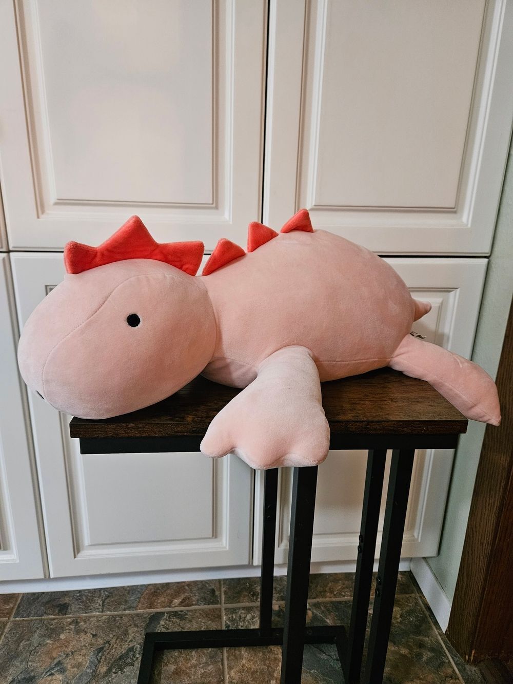 Pillowfort 24" 3lb Weighted Pink Dino Plush Sensory Toy Throw Pillow Dinosaur